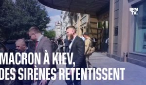 Déplacement à Kiev: alors qu'Emmanuel Macron se prépare dans son hôtel, une sirène d'alerte à la bombe retentit
