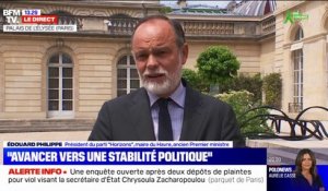"Avancer vers une stabilité politique": Édouard Philippe s'exprime à la sortie de son entretien avec Emmanuel Macron