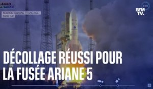 Décollage réussi pour la fusée Ariane 5, qui a placé sur orbite deux satellites de télécommunications