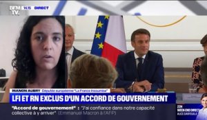 Manon Aubry, députée européenne LFI: "Depuis quand le président de la République décerne des brevets de respectabilité et de capacité à gouverner ?"