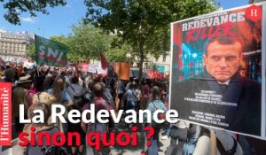 « Touche pas à l'audiovisuel public »: les salariés du secteur manifestent contre la suppression de leur redevance