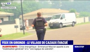 Feux en Gironde: la police évacue le village de Cazaux