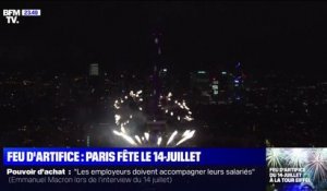 Paris célèbre le 14-Juillet avec son feu d'artifice tiré depuis la tour Eiffel