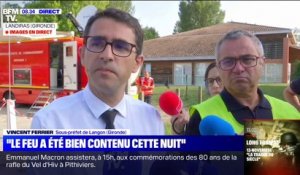 Landiras: "Ce sont les pires conditions météo que l'on puisse avoir quand on lutte contre un incendie", assure le sous-préfet