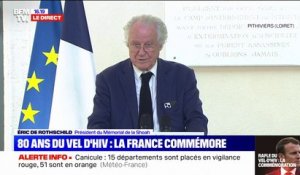 Éric de Rothschild, président du Mémorial de la Shoah, salue la présence d'Emmanuel Macron à Pithiviers