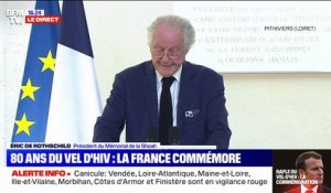 Éric de Rothschild, à la gare de Pithiviers: "Cette gare témoigne donc du basculement d'une politique d'exclusion raciale en un génocide"