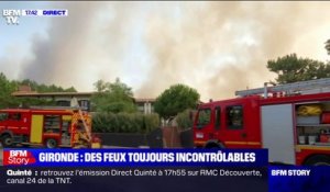Incendies en Gironde: des feux toujours incontrôlables
