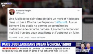 Paris: 1 personne tuée et 4 blessées dans une fusillade survenue dans un bar à chicha du 11e arrondissement