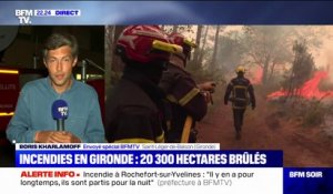 Incendies en Gironde: 850 sapeurs-pompiers sont mobilisés ce soir pour lutter contre les flammes