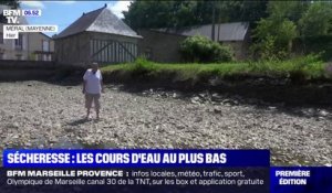 Sécheresse: les habitants de Méral en Mayenne désemparés face à leur rivière à sec