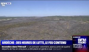 Ardèche: après des heures de lutte et 1200 hectares de forêt ravagés, le feu est désormais contenu