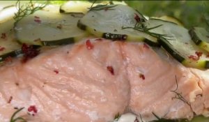 Gourmand - Dos de saumon à l'aneth et au gingembre