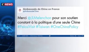 Jean-Luc Mélenchon désapprouve le déplacement de Nancy Pelosi à Taïwan, et apporte son soutien à la Chine