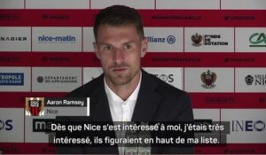 Nice - Ramsey : "Nice était en haut de ma liste"