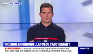 Feu "fixé" en Gironde: "Un répit avec beaucoup d'humilité", tempère Éric Brocardi, porte-parole des sapeurs-pompiers