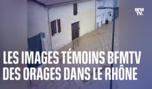 Les images témoins BFMTV des forts orages dans la métropole de Lyon