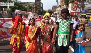 À Kolkata en Inde, célébrations pour la déesse hindoue Durga
