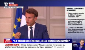Emmanuel Macron: "Si nous savons faire des économies d'énergie partout, il n'y aura pas de rationnement et pas de coupure"
