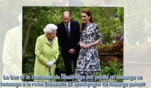 Mort de la reine Elizabeth II - le message déchirant de Kate Middleton et du prince William