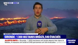Gironde: l'incendie progresse toujours après avoir ravagé 1300 hectares de végétation