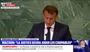 Emmanuel Macron à l'ONU: "Ne cédons pas au cynisme qui désagrège l'ordre qui nous a construit"