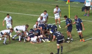 TOP 14 - Essai de Gabriel NGANDEBE (MHR) - Montpellier Hérault Rugby - Section Paloise - Saison 2022:2023