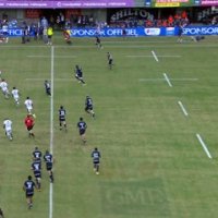 TOP 14 - Essai de Louis FOURSANS (MHR) - Montpellier Hérault Rugby - Section Paloise - Saison 2022:2023