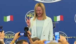 Législatives en Italie : son parti en tête, Giorgia Meloni revendique la direction du prochain gouvernement