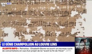 Au Louvre-Lens, une exposition sur les traces de Champollion et le secret des hiéroglyphes