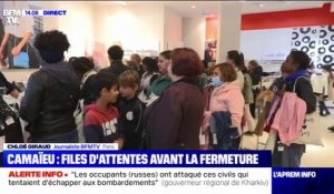 Des files d'attente dans les magasins Camaïeu avant leur fermeture définitive