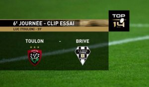 TOP 14 - Essai de Aymeric LUC (RCT) - RC Toulon - CA Brive - Saison 2022/2023
