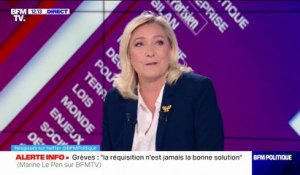 Marine Le Pen: "Je considère qu'il faut prolonger" la ristourne sur les prix des carburants