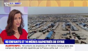 40 enfants et 14 mères retenus dans un camp en Syrie ont été rapatriés cette nuit