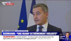 Sainte-Soline: "Plus d'un millier de gendarmes resteront, le temps que nous nous assurions qu'aucune ZAD ne se construise", affirme Gérald Darmanin