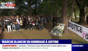 La marche blanche en hommage à Justine Vayrac s'achève dans un jardin public de Saint-Céré