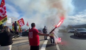 Manifestation des salariés du Lidl d'Arcs-sur-Argens