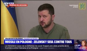 Missile en Pologne: Volodymyr Zelensky seul contre tous