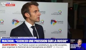 Guerre en Ukraine: "C'est une pression sur la Russie que nous voulons exercer", affirme Emmanuel Macron