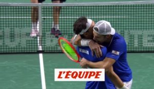 le final du double Italie - Etats-Unis - Tennis - Coupe Davis