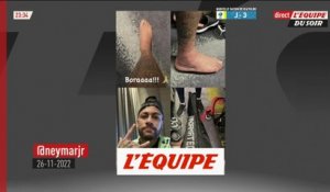 Neymar (Brésil) publie des photos de sa cheville gonflée - Foot - CM 2022