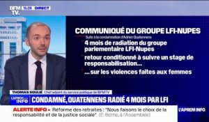 Après sa condamnation pour "violences" conjugales, Adrien Quatennens suspendu du groupe LFI à l'Assemblée
