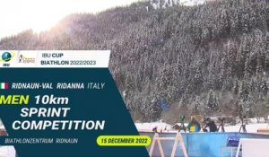 le replay du sprint messieurs de Ridnaun - Biathlon - IBU Cup