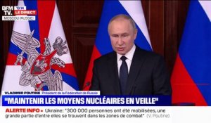 Vladimir Poutine: "300.000 personnes ont été mobilisées, une grande partie d'entre elles se trouvent dans les zones de combat"
