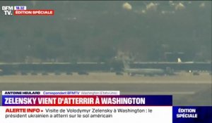Le président ukrainien, Volodymyr Zelensky, a atterri à Washington