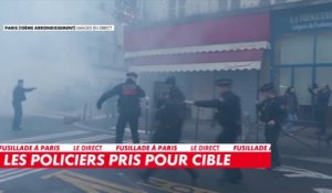 Fusillade à Paris : les policiers pris pour cible par des manifestants violents