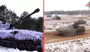 À la frontière biélorusse, Ukraine et Russie montrent qu’ils se préparent au combat