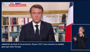 Emmanuel Macron, au peuple ukrainien: "Nous vous aiderons jusqu'à la victoire"