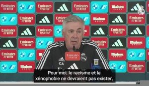 Real Madrid - Ancelotti : "Le racisme et la xénophobie ne devraient pas exister"