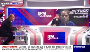 Affaire Michel Houellebecq: "Dire que les musulmans ne sont pas des Français comme les autres, c'est insupportable", réagit Éric Dupond-Moretti