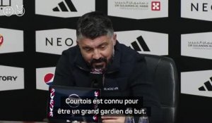 Valence - Gattuso : "Courtois est connu pour être un grand gardien"